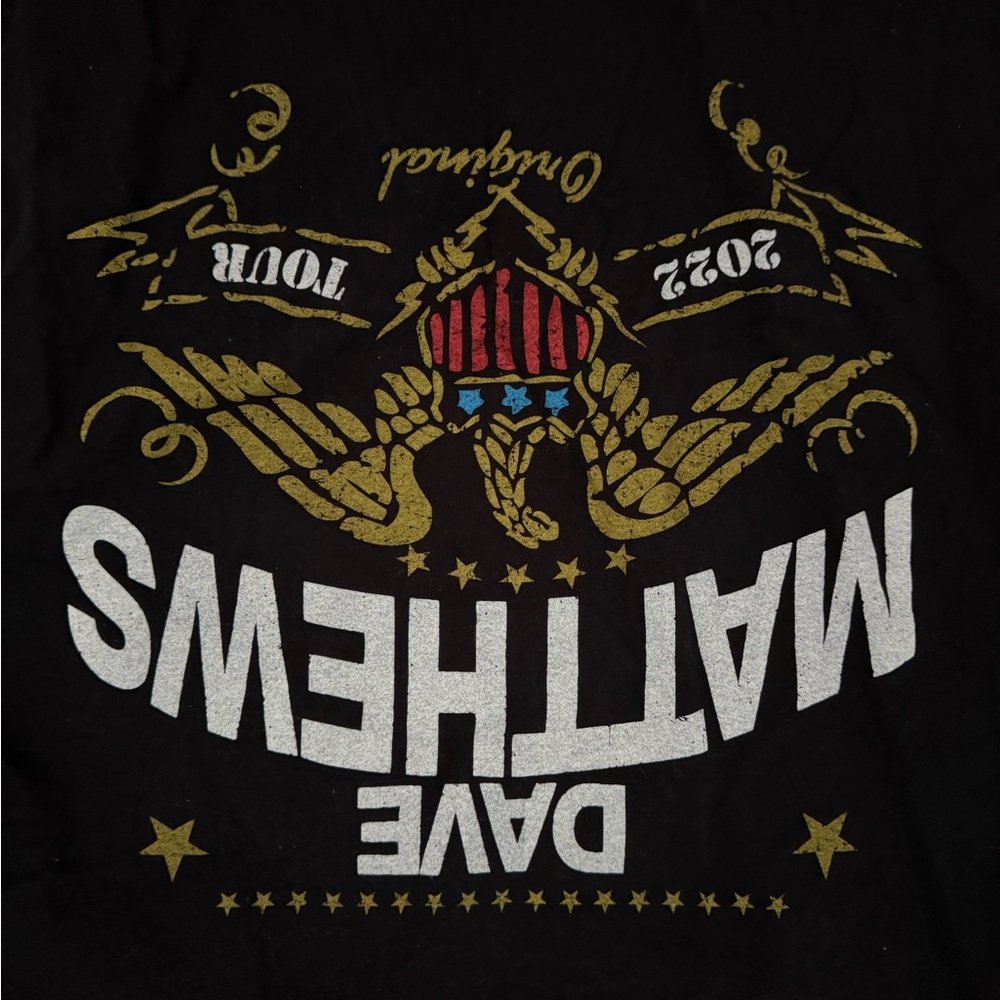 DAVE MATTHEWS 2022 TOUR T-SHIRT W/ CITY NAMES. MENS LARGE. VINTAGE GRAPHIC TEE - Picture 2 of 5